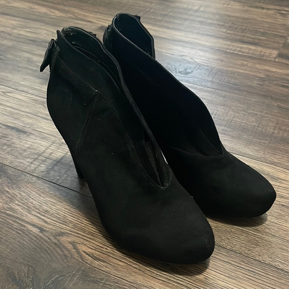 G by Guess Black Suede Ankle Boots